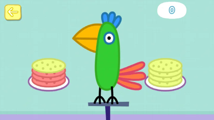 Peppa Pig: Polly Parrot main menu with Peppa, George and Polly