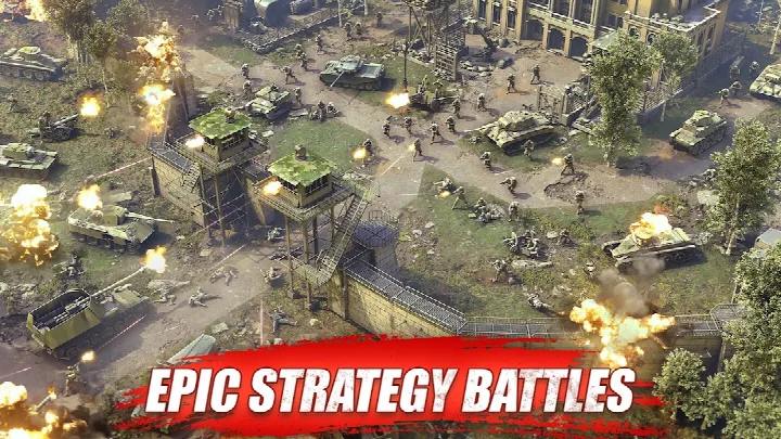 Heroes of War: Idle army game campaign map for liberating European countries