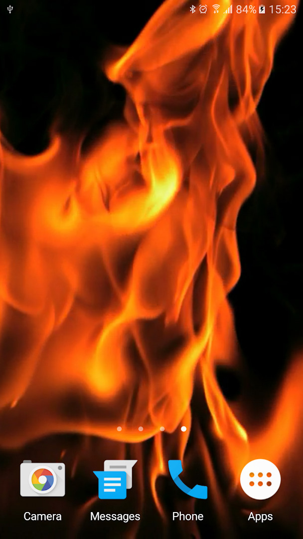Fire Live Wallpaper sharing feature to send the live wallpaper to friends