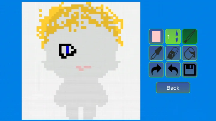 Custom pixel art editor for creating your own avatar parts
