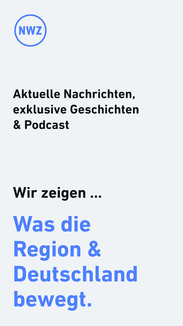 NWZonline - Nachrichten home screen showing top news overview