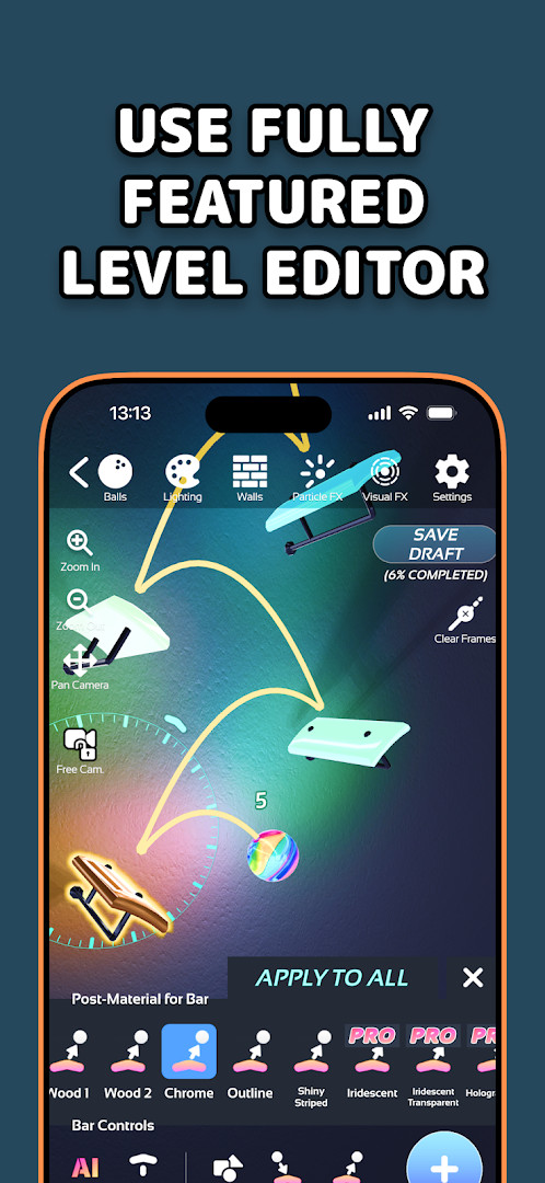 Offline mode indicator and settings for playing without an internet connection.