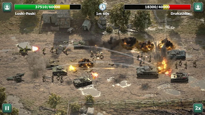 Heroes of War: Idle army game hero unlock screen with WW2 legendary heroes