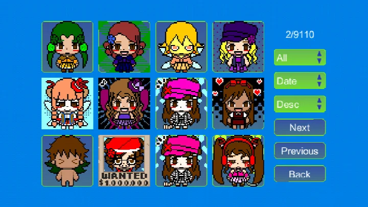 Pixel GIF maker screen with animation and sharing options