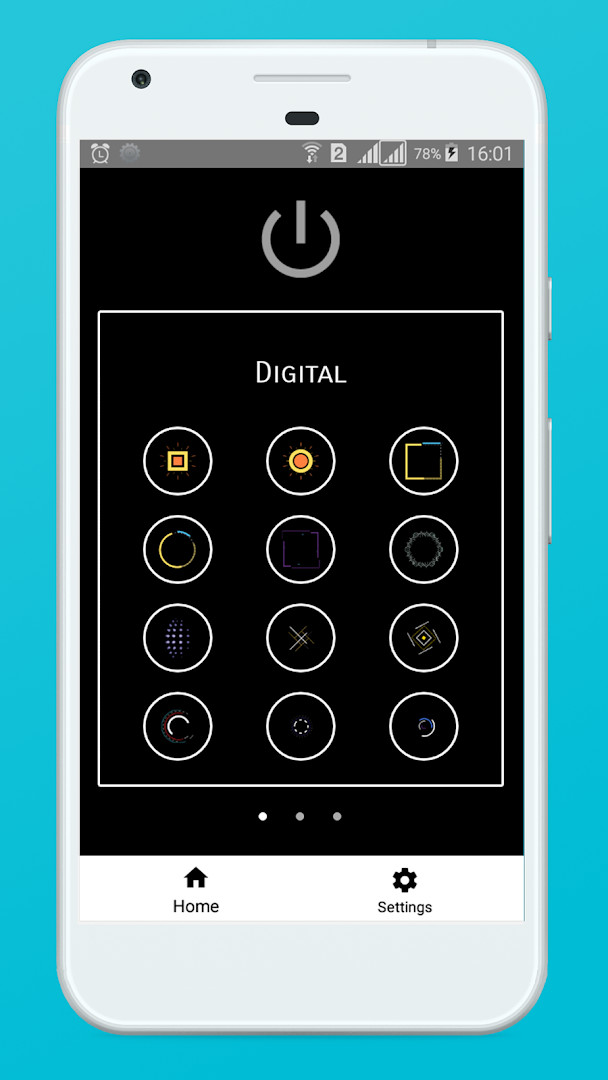 Battery Charging Animation Eff option to show the effect constantly or as a splash
