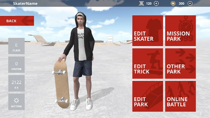 Skate Space multiplayer session with chat and skaters.