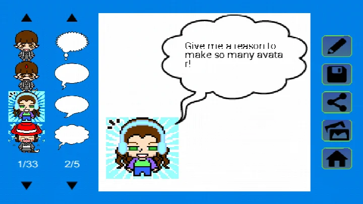 Comic strip creator using your avatar to make personalized messages