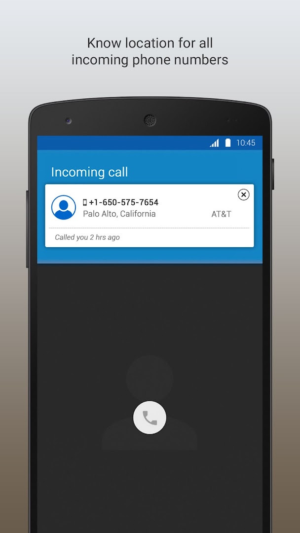 Phone to Location - Caller ID screen with multiple theme options