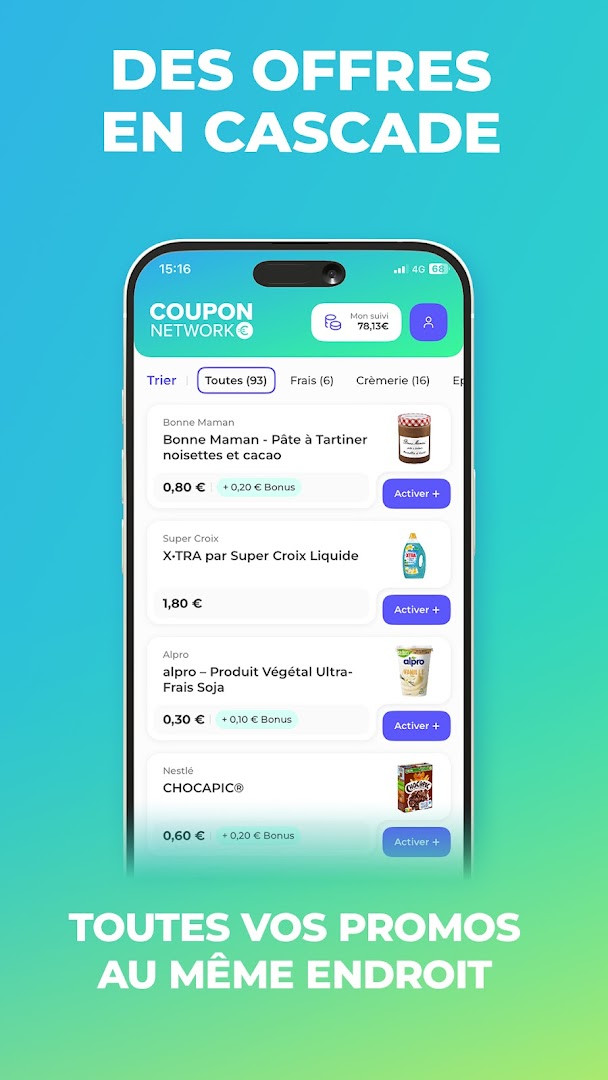 Coupon Network: promos courses loyalty card setup for automatic cashback at checkout