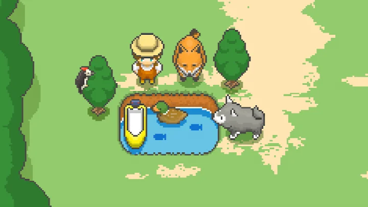 Tiny Pixel Farm store: selling livestock and products to customers for coins.