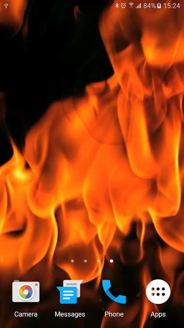 Fire Live Wallpaper rating prompt asking users to review the app